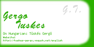 gergo tuskes business card